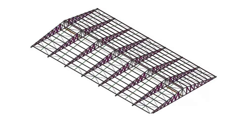 Cobertura metálica reforçada para painéis fotovoltaicos