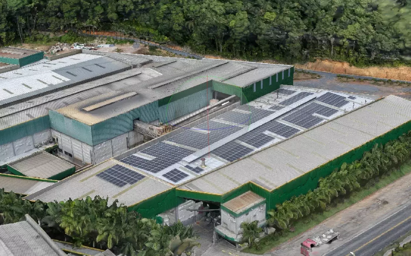 Baterias ERBS, Botuverá (SC): drone survey of the roofs covered by the lifeline design