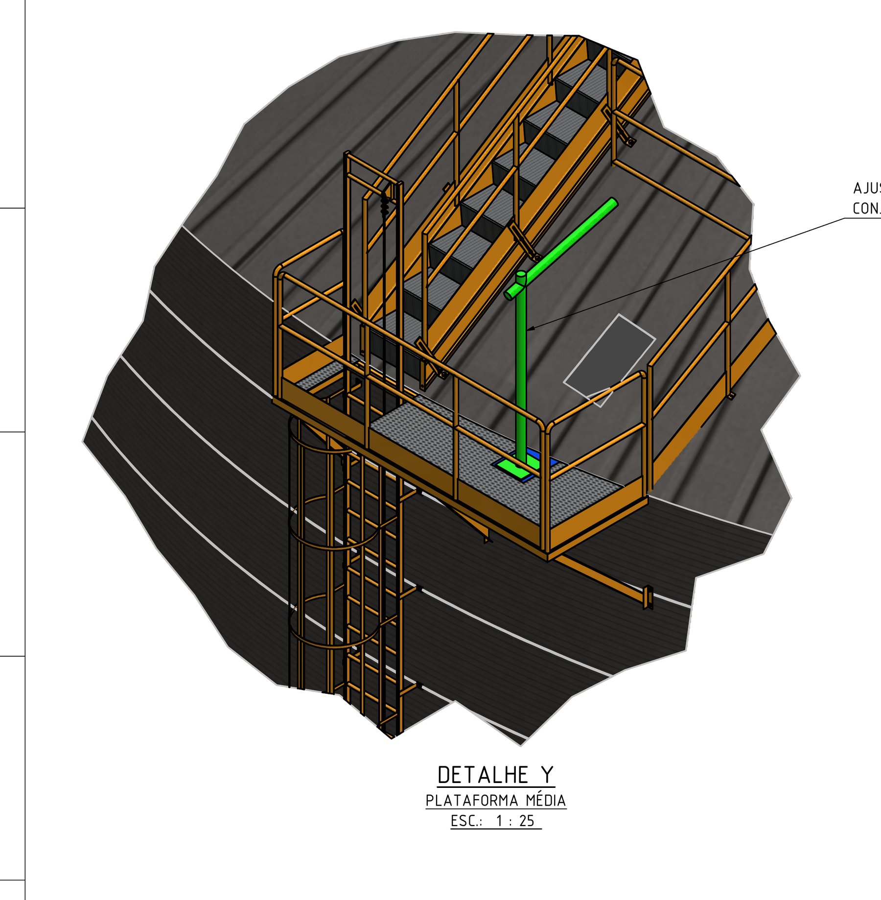 Detail Y of the medium platform and circulation elements